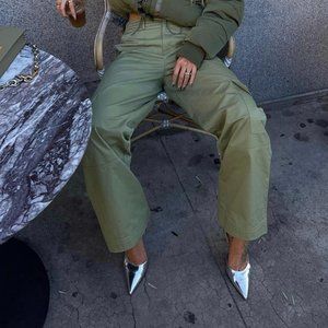 Princess Polly Green Cargo Pants